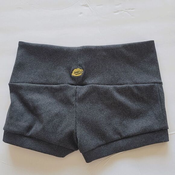 California Kisses juniors charcoal high waisted swim shorts pockets size S slim - Picture 5 of 6